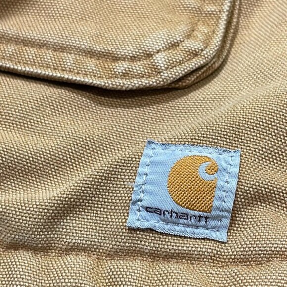 Women’s Carhartt Utility Barn Coat Lined Fleece Collar Tan Size Small (4-6) - Picture 10 of 16